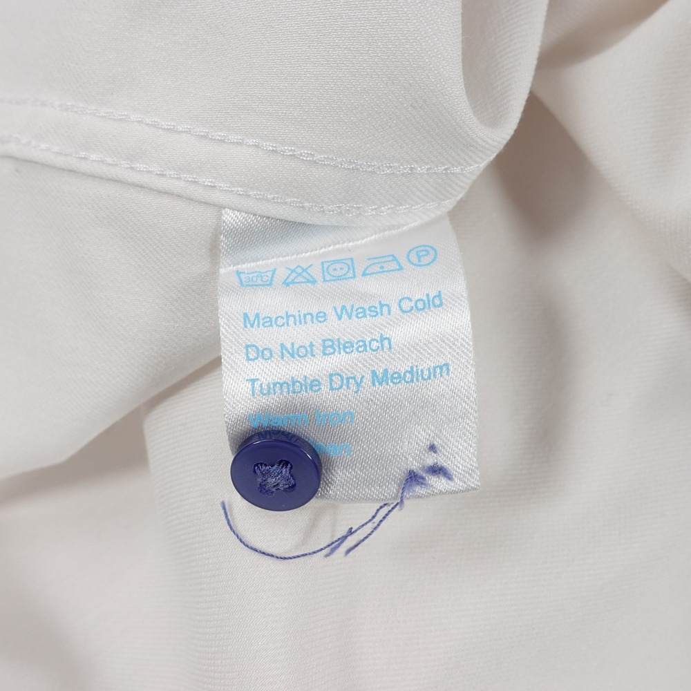 Twillory Performance Dress Shirt Men's 18 34-35 Tailored Fit Flip Cuff White - Picture 12 of 13